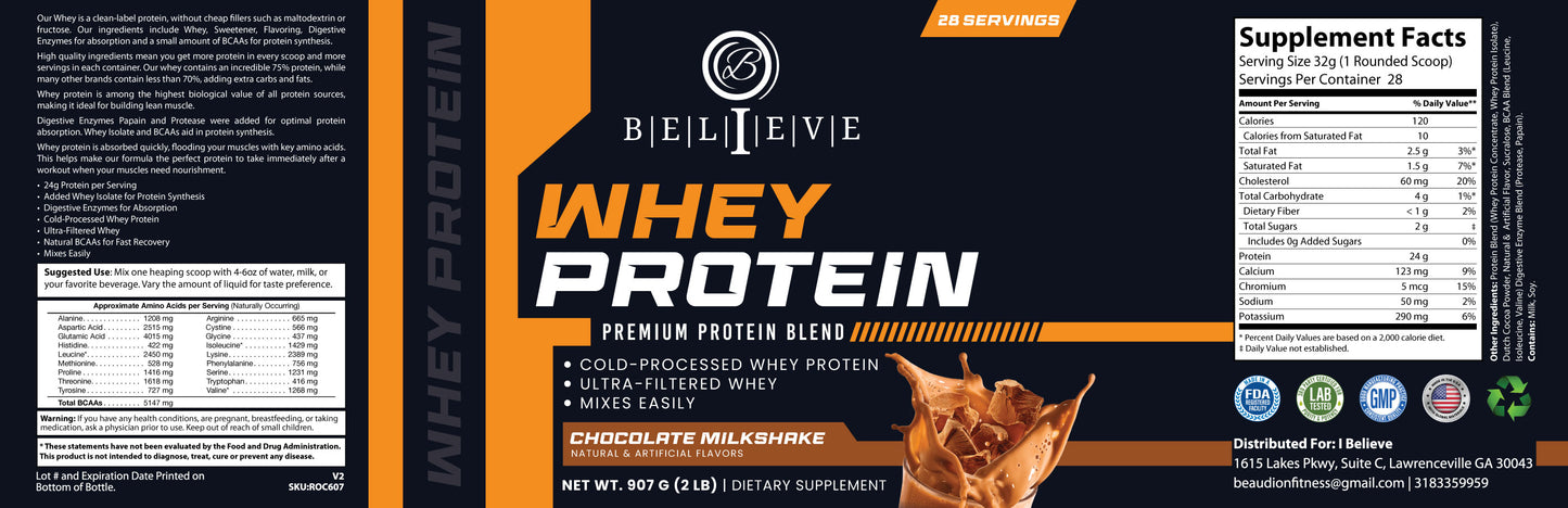 Whey Protein (chocolate milkshake)